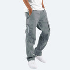 Herren robuste Cargo-Jeans mit seitlichen Reißverschlusstaschen R&B