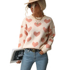 Damen Kuscheliger Strickpullover mit Herzmotiv R&B