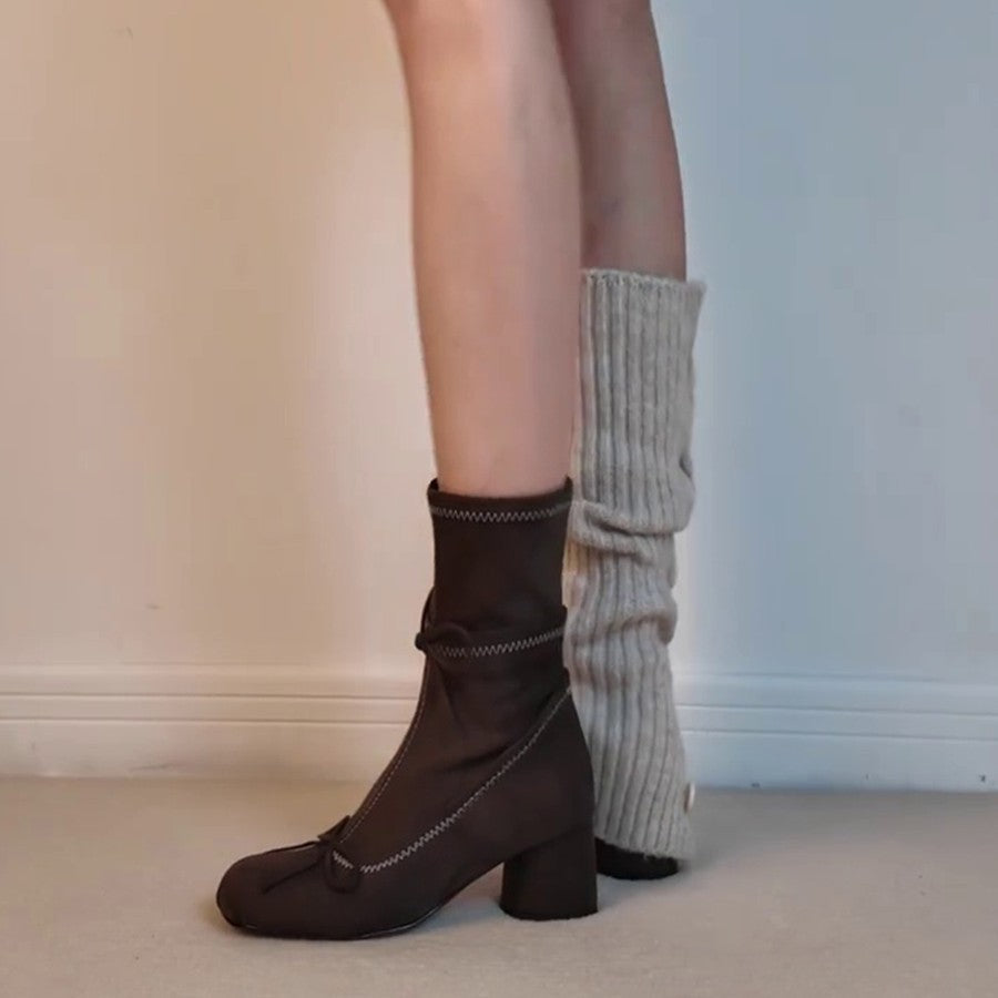 Damen Elegante Stiefeletten mit modischem Schnürdesign und geschmeidigem Wildleder R&B