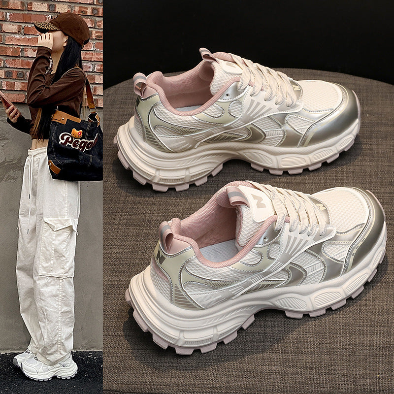 Damen Sportliche Sneakers mit atmungsaktiver Mesh-Oberfläche und stoßdämpfender Sohle R&B