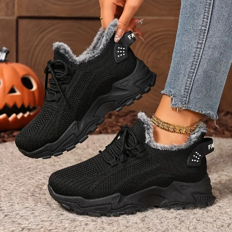 Damen Sportliche Sneaker mit kuscheligem Innenfutter R&B