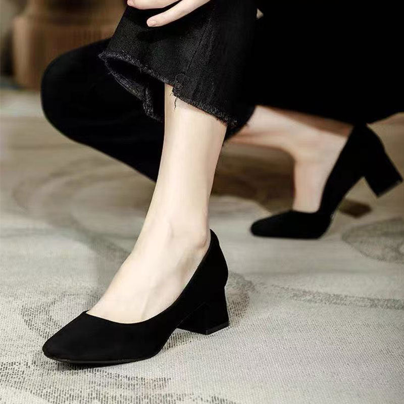 Damen Elegante Pumps mit verziertem Blockabsatz R&B