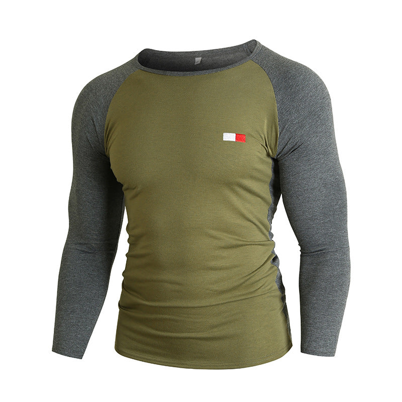 Herren Langarm-T-Shirt mit Raglanärmeln und hochwertiger Baumwolle