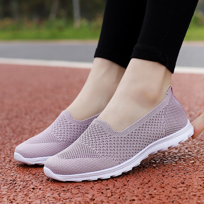Damen Bequeme Slip-On Sneakers mit atmungsaktiver Netzstruktur