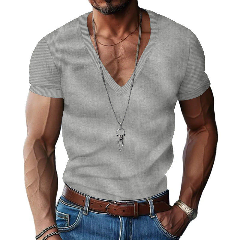Damen V-Ausschnitt T-Shirt R&B