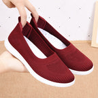 Damen Elastische Slip-On Freizeitschuhe