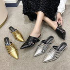 Damen elegante Sling Mules mit geometrischem Design R&B