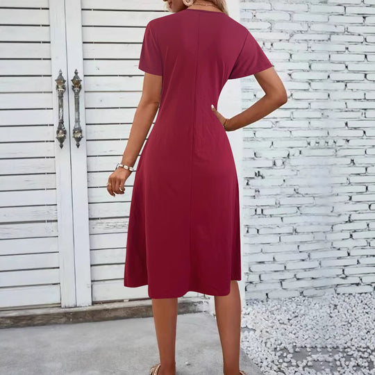 Damen Jumpsuit mit figurbetontem Wickeldesign und elegantem V-Ausschnitt R&B