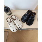 Damen elegante offene Clogs mit modischem Schnallen-Design