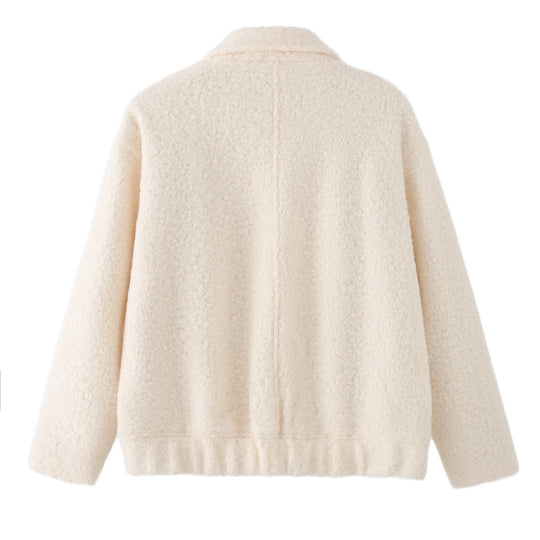 Damen kuschelige Teddyjacke im modernen Schnitt R&B
