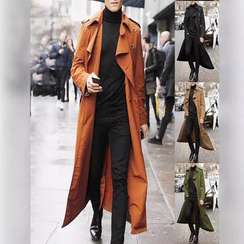 Herren klassischer Trenchcoat R&B