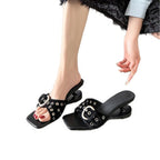 Damen Offene Sandalen mit dekorativem Schnallen-Detail und modischem Riemendesign R&B