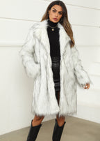 Damen Luxuriöser Kunstfellmantel mit angesagtem Design R&B
