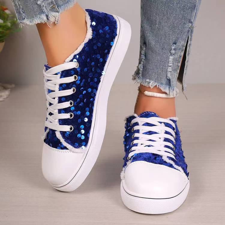 Damen Glamouröse Sneakers mit funkelnden Pailletten R&B