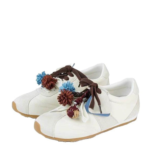 Damen modische Sneaker mit Blumenapplikationen R&B