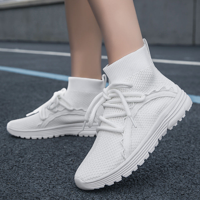 Damen Hochwertige und atmungsaktive Sneaker mit elastischem Schaft