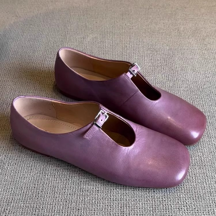 Damen elegante Mary Jane Schuhe mit modischem Riemen und weichem Leder R&B