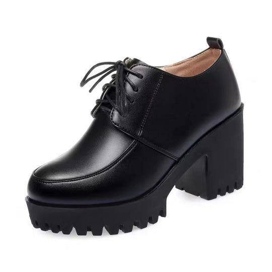 Damen Trendige Schnürstiefeletten mit robustem Blockabsatz R&B