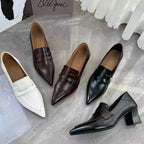 Damen elegante Slingback-Pumps mit spitz zulaufendem Design und dekorativem Riemen