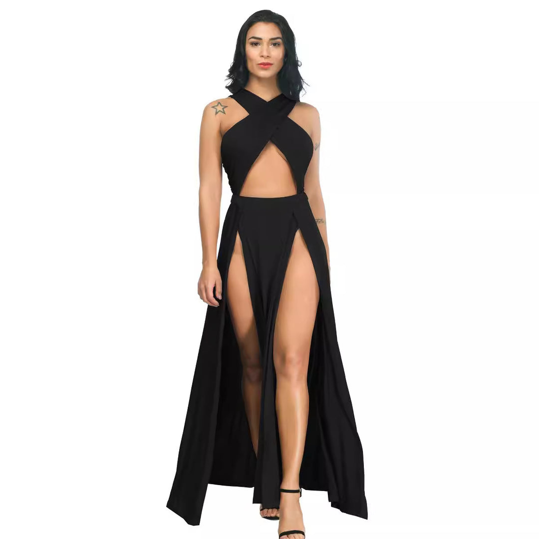 Damen atemberaubendes Wickelkleid mit raffiniertem Schnitt R&B