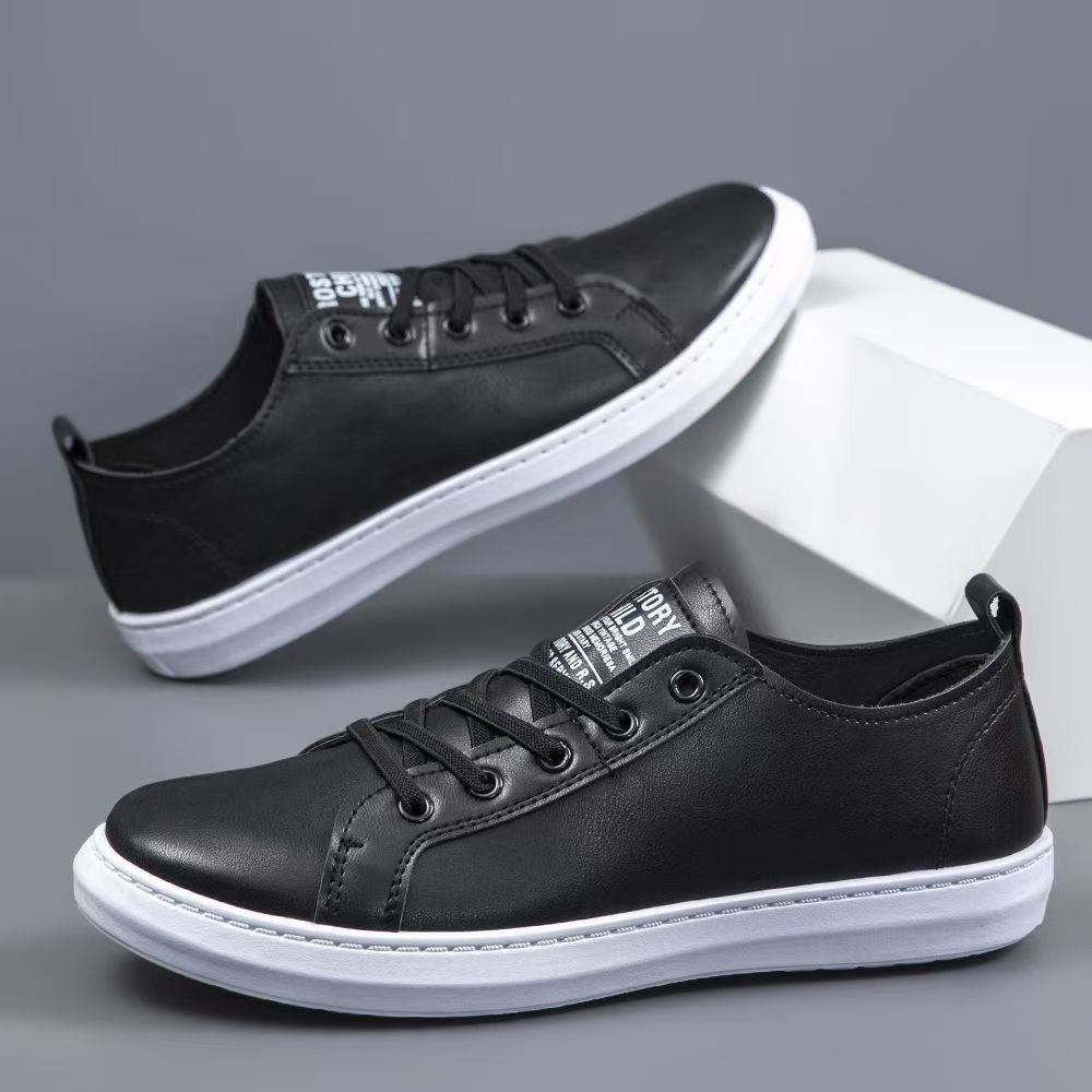 Herren Casual-Leder Sneakers mit rutschfester Sohle und atmungsaktivem Innenfutter R&B