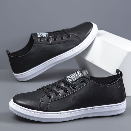 Herren Casual-Leder Sneakers mit rutschfester Sohle und atmungsaktivem Innenfutter R&B