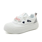 Damen Trendige Plateau-Sneaker mit buntem Schriftzug R&B