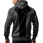 Herren Kapuzensweater mit kurzem Reißverschluss und praktischer Kängurutasche R&B