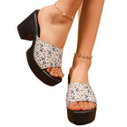 Damen Wedge-Sandalen mit floralen Akzenten R&B