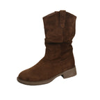 Damen Stiefel mit weichem Wildleder und rutschfester Sohle R&B