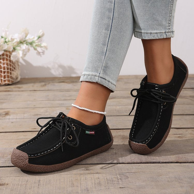 Damen Freizeit Sneaker mit elastischen Schnürsenkeln und rutschfester Sohle R&B
