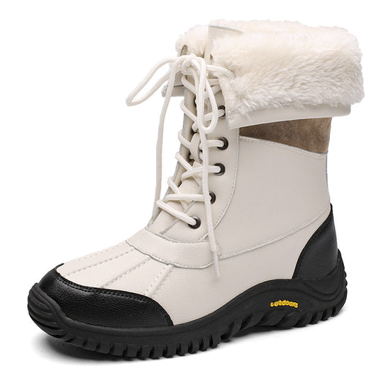 Damen Winterstiefel mit isolierter Fütterung und rutschfester Gummisohle R&B