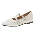Damen Ballerina mit modischen Schnallen und elegantem Durchbruchdesign