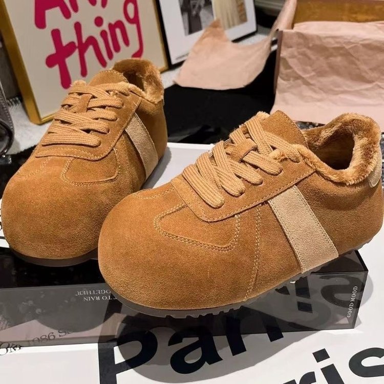 Damen Fleecegefütterte Sneakers mit sportlichem Design und rutschfester Laufsohle