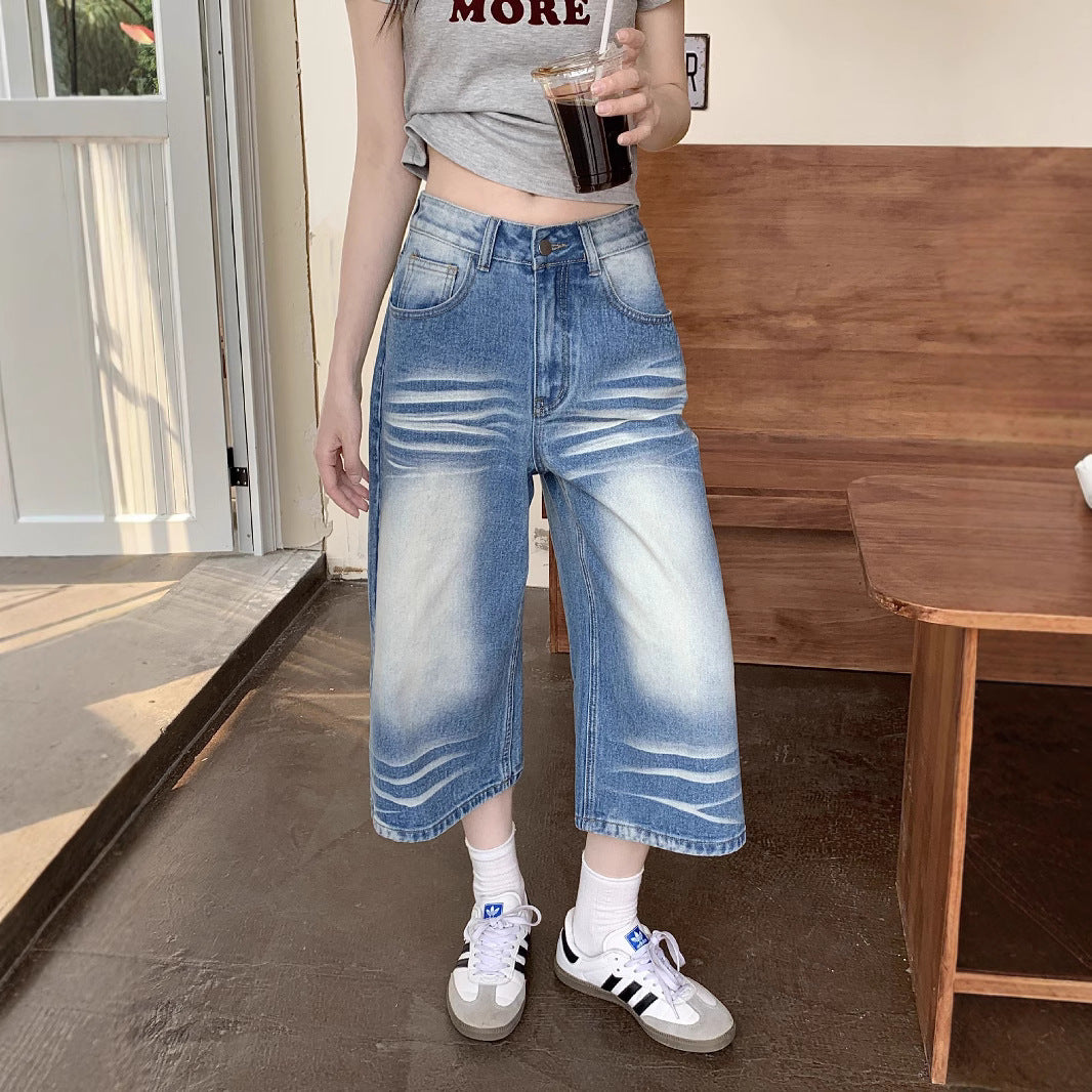 Damen weit geschnittene Jeanshose R&B