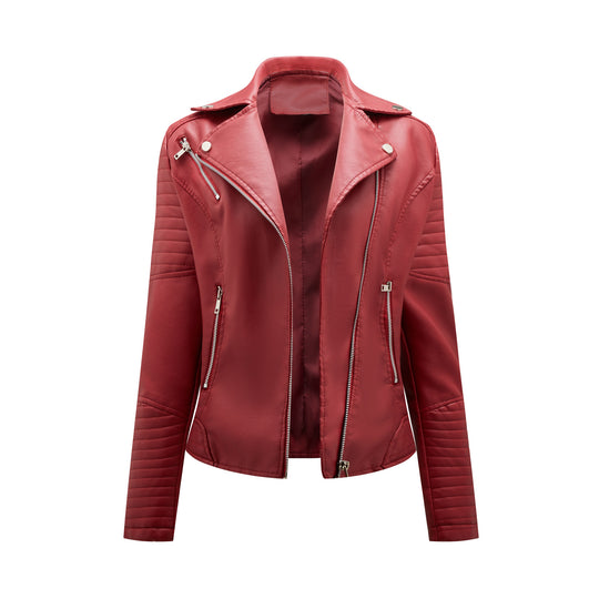Damen Bikerjacke mit modischen Steppdetails und asymmetrischem Reißverschluss R&B