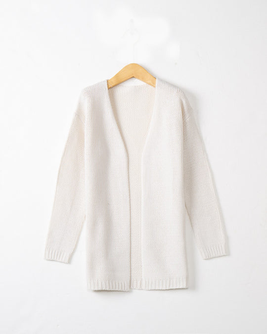 Damen Offene Strickjacke mit lässigem Schnitt und Taschen R&B