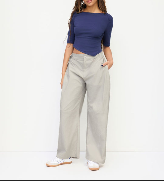Damen lässige Culotte-Hose mit elastischem Bund und praktischen Seitentaschen R&B