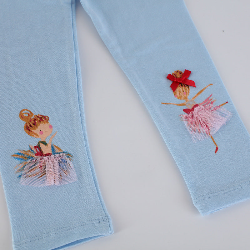 Mädchen Leggings mit Ballettmotiv R&B