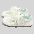 Damen Sportliche Sneaker mit eleganter Perlenapplikation und atmungsaktivem Mesh-Obermaterial