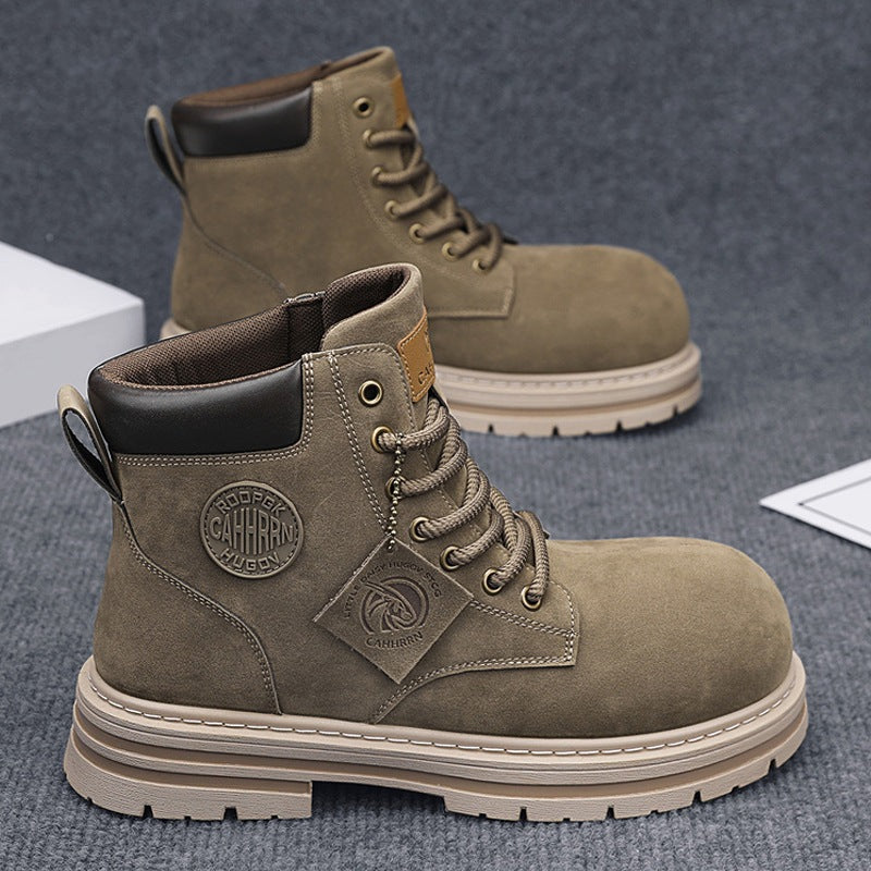 Damen robuste Schnürboots aus hochwertigem Wildleder R&B