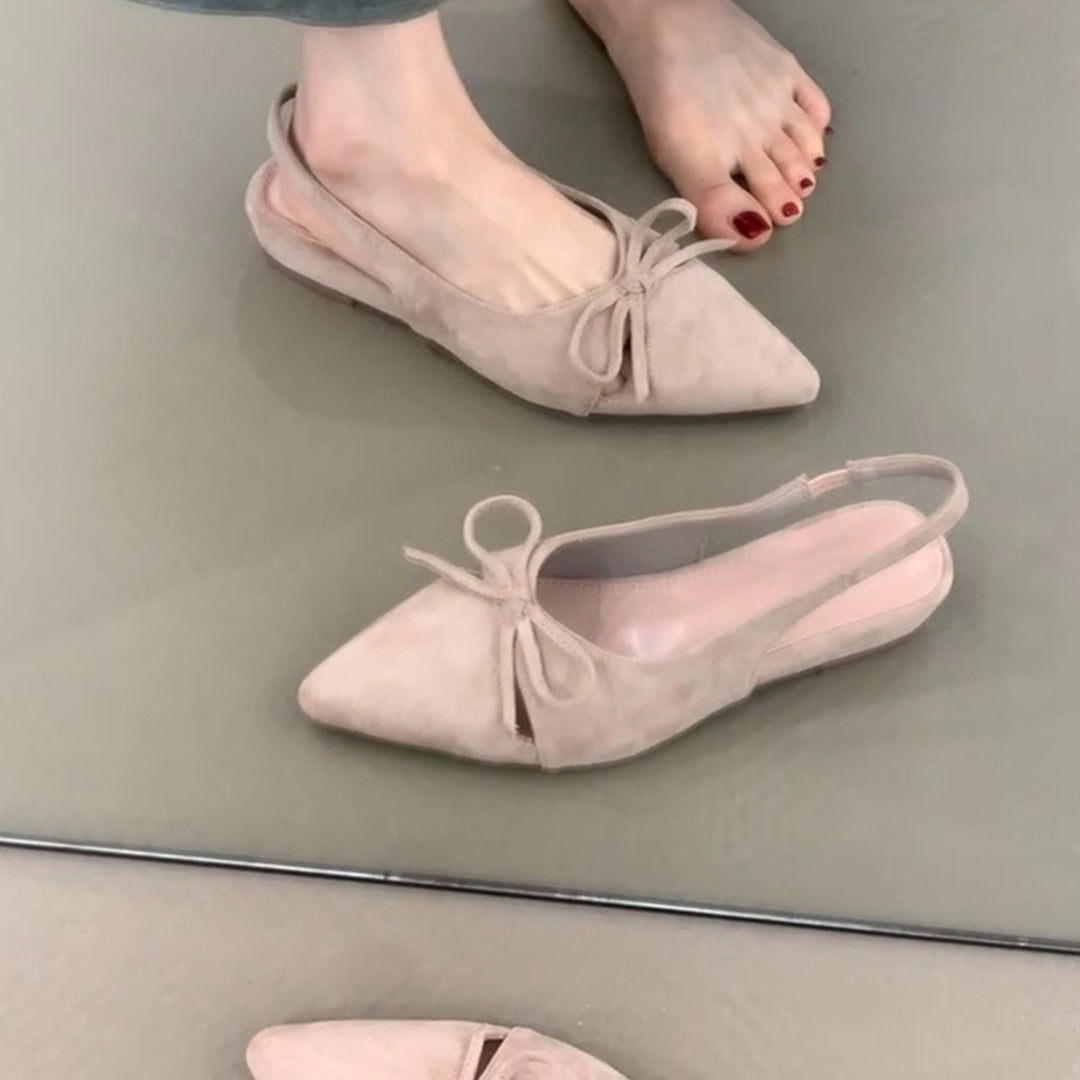 Damen Sling-Ballerinas mit dekorativem Schleifendetail und komfortablem Fußbett R&B
