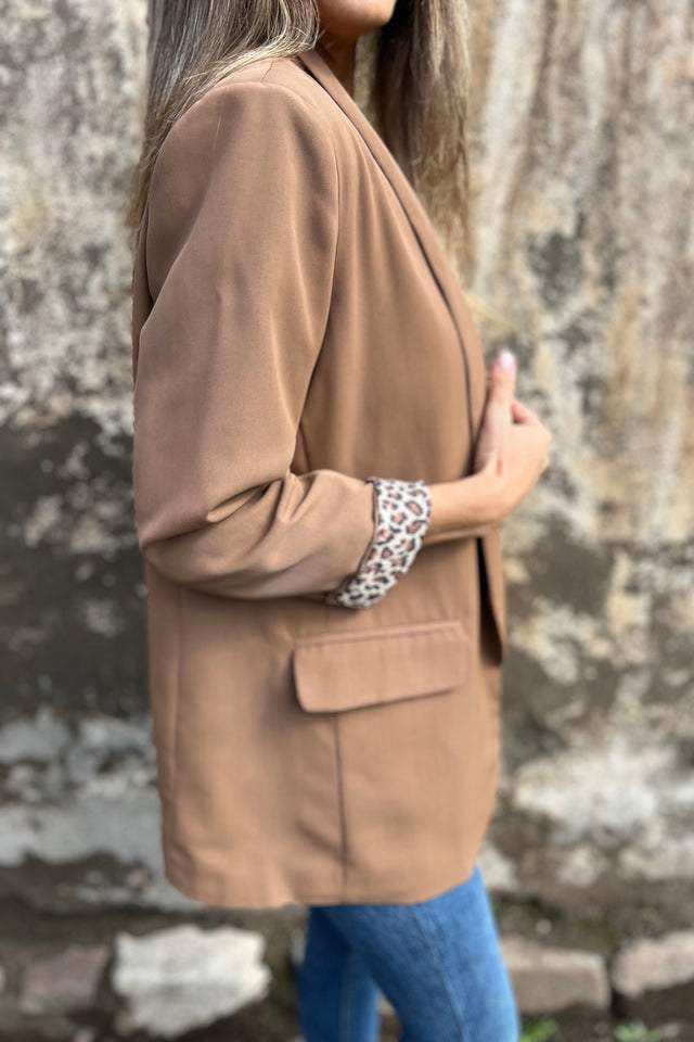 R&B | Blazer mit Леопарденmuster Füttert