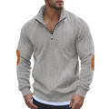 Fleece Pullover Herren sportlich elegant mit Stehkragen