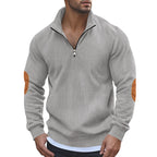 Fleece Pullover Herren sportlich elegant mit Stehkragen
