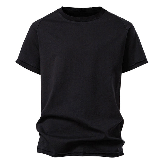 Herren lässiges Kurzarmshirt mit modischem Schnitt und atmungsaktiver Baumwolle R&B