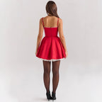 Damen romantisches Spitzenkleid mit trägerlosem Design