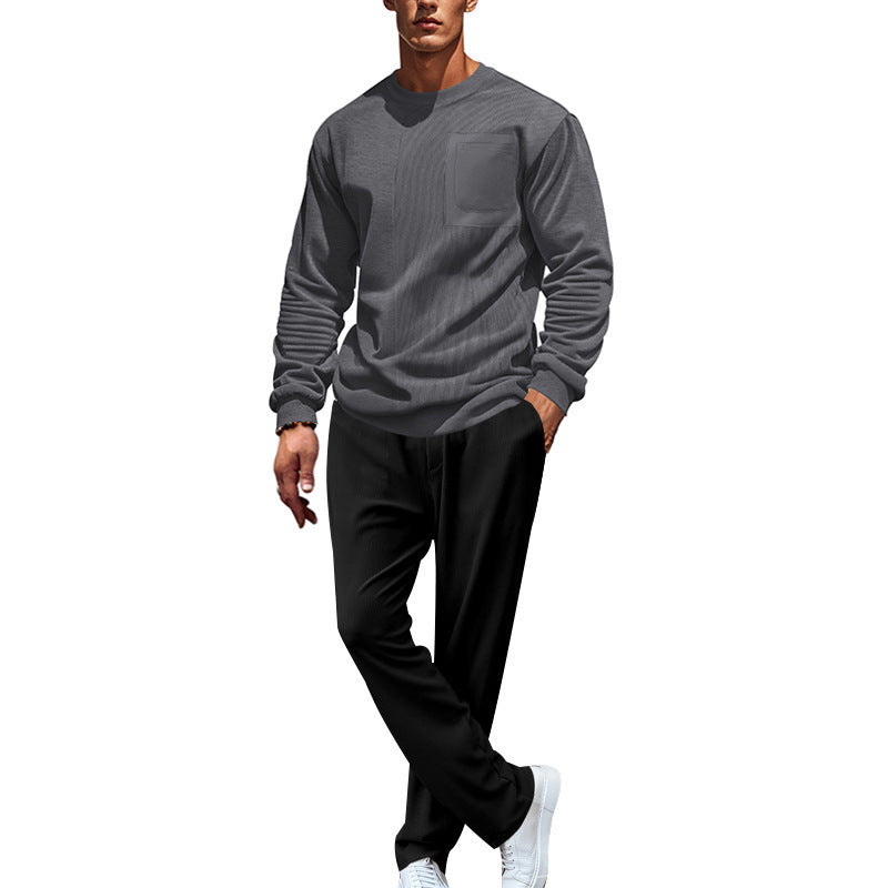Herren Bequemer und eleganter Freizeitanzug mit praktischen Taschen und elastischem Bund R&B