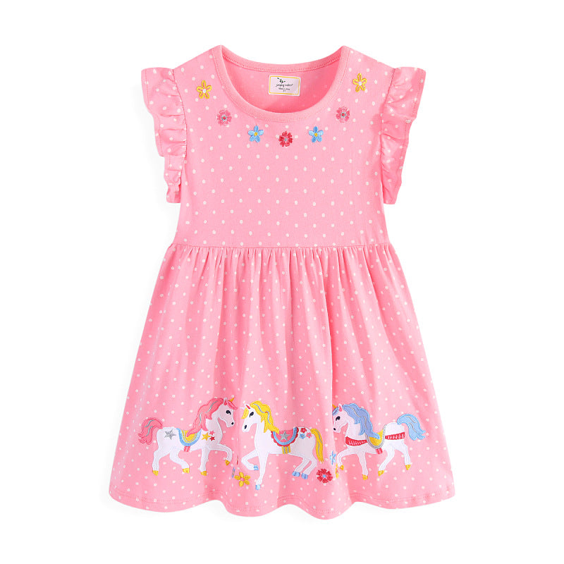Mädchen Sommerkleid mit bezauberndem Einhorn-Design R&B