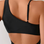 Damen Sportlicher Einteiler mit transparenten Einsätzen R&B